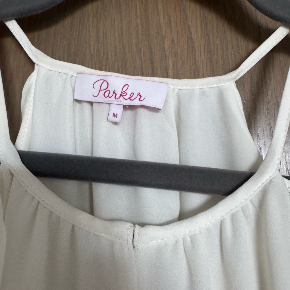 Parker White Ruffle Mini Dress - Picture 2 of 5